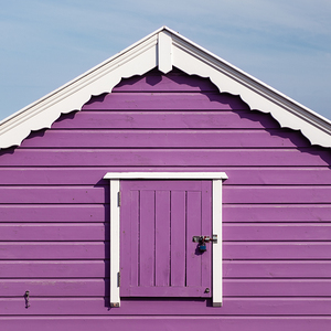 Purple Beach Hut