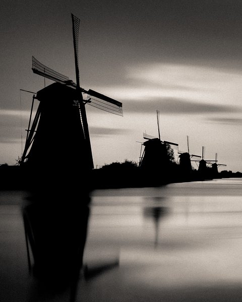 Kinderdijk Silhouette Print