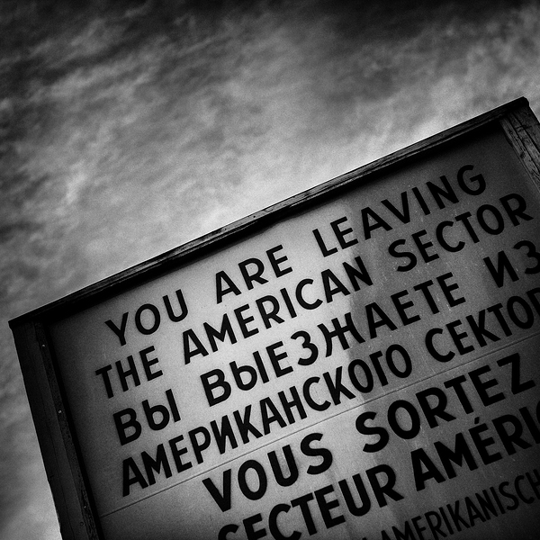 Checkpoint Charlie Sign Print