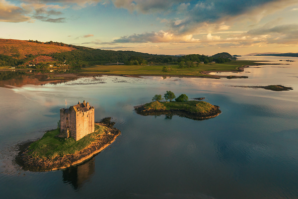 Last Light at Castle Stalker Print