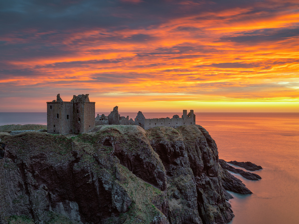 Fire Over Dunnottar Print