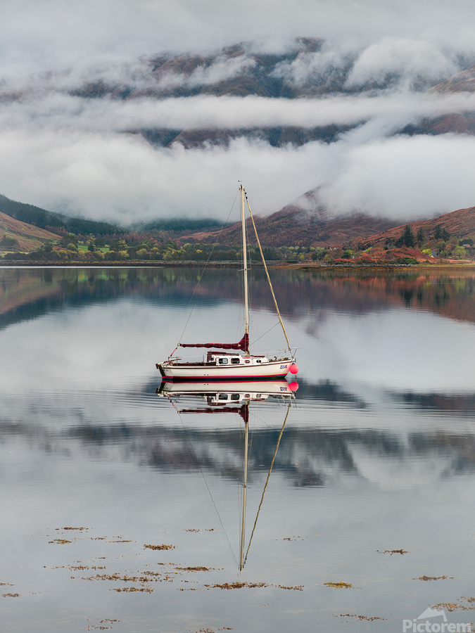 Moored on Loch Duich  Print
