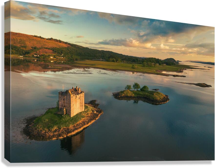 Last Light at Castle Stalker Canvas Print