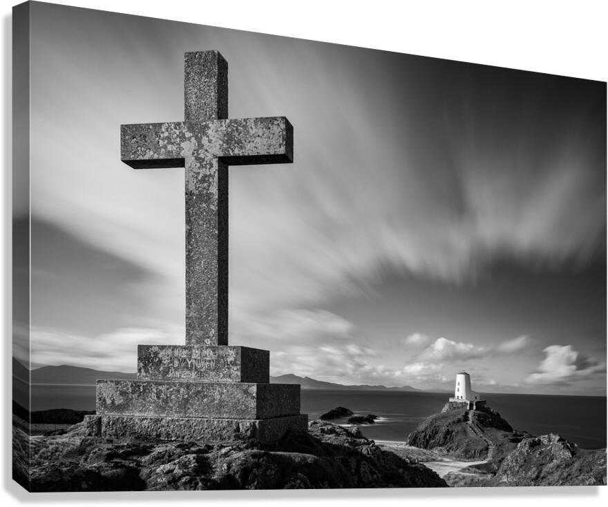 Cross at Twr Mawr Lighthouse Canvas Print