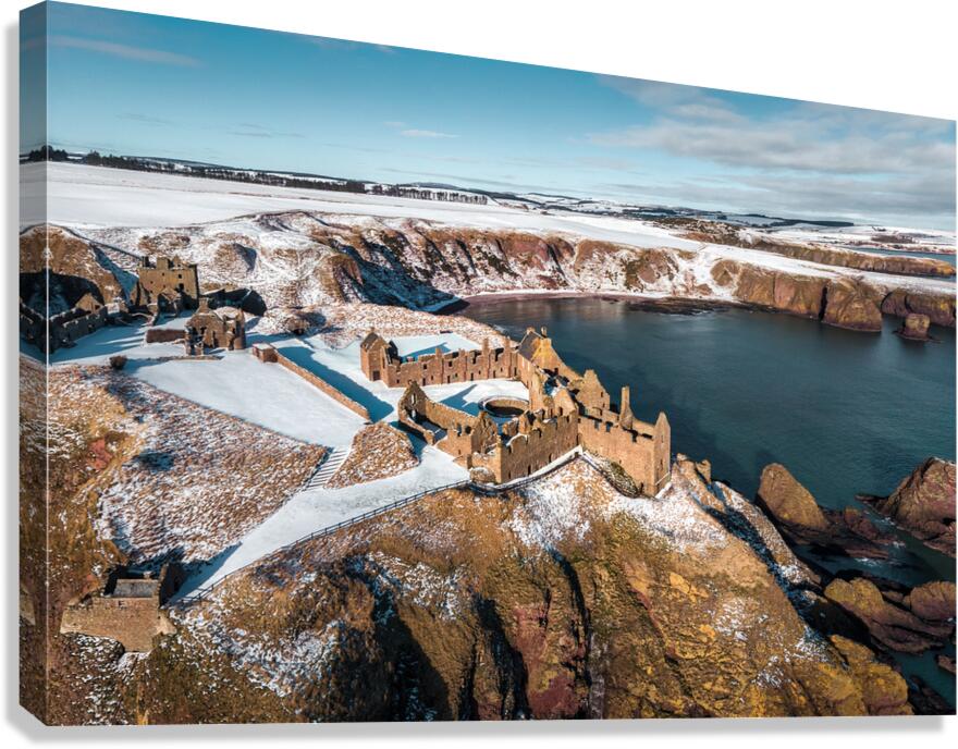 Dunnottar Winter View Canvas Print