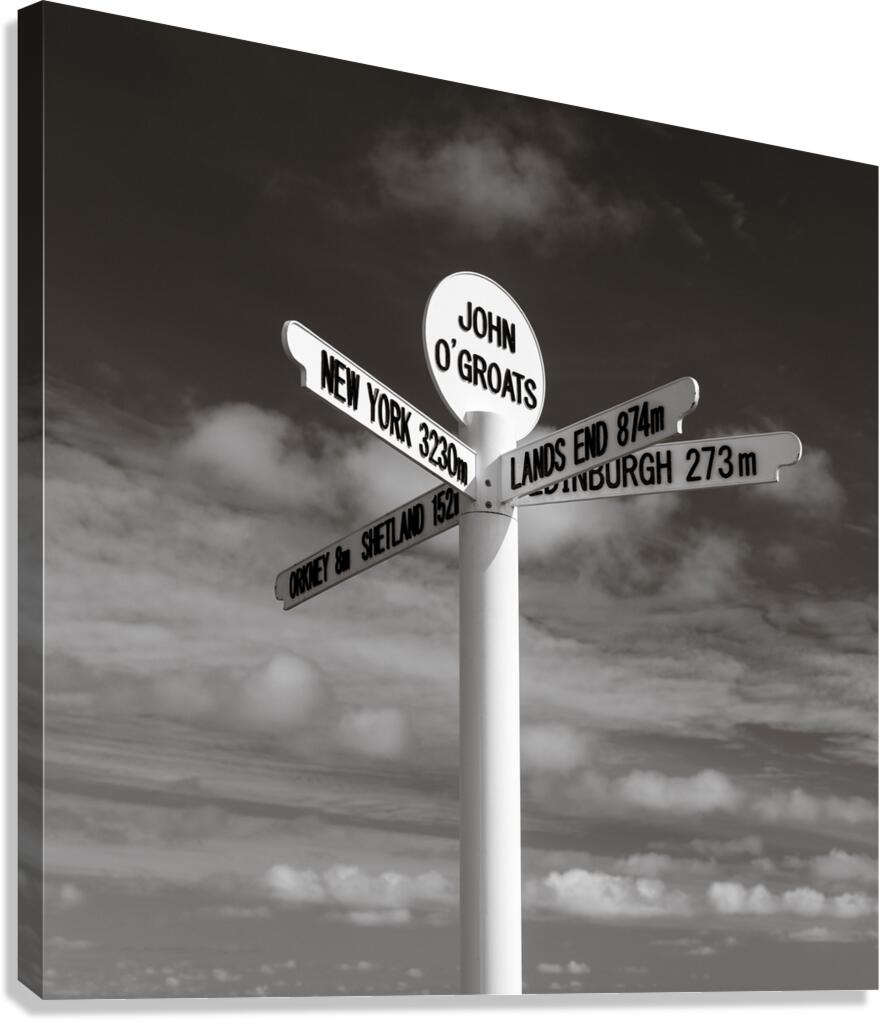 John O Groats Signpost Canvas Print