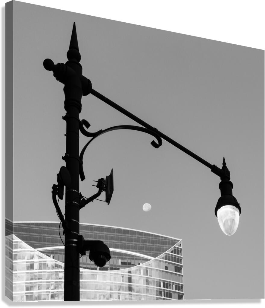 Moon Over River Point Canvas Print