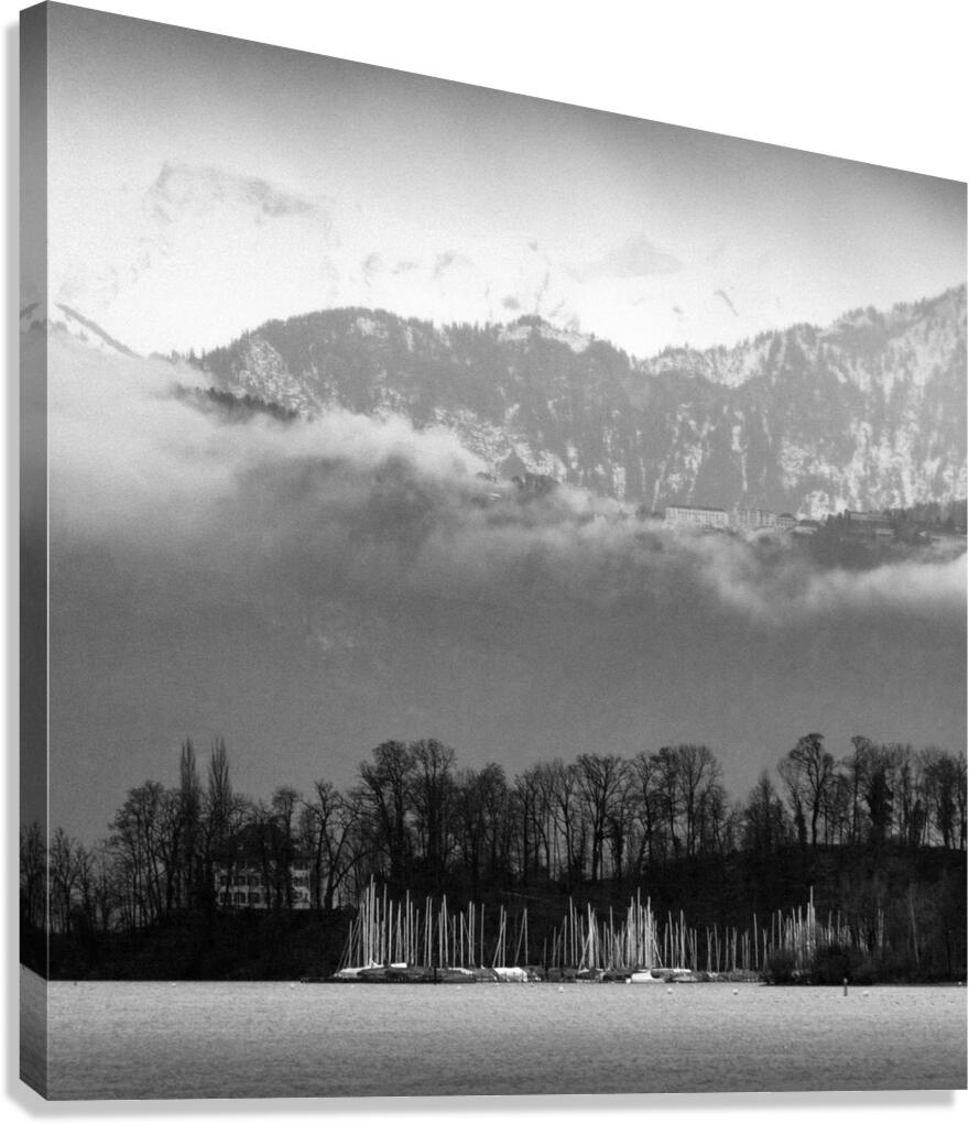 Lake Lucerne Boats Canvas Print