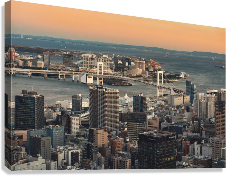 Evening Over Tokyo Bay Canvas Print
