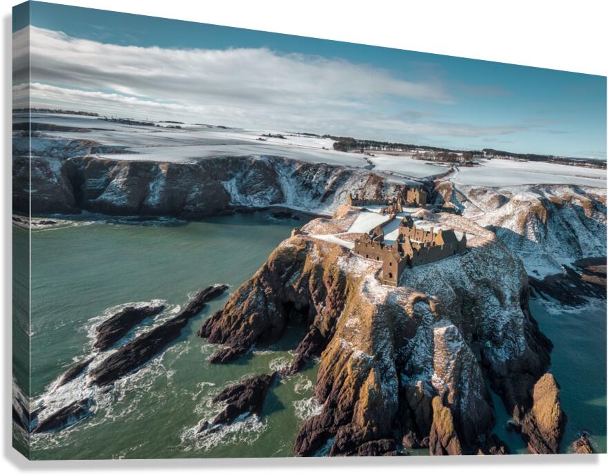 Winter at Dunnottar Castle Canvas Print