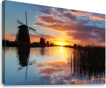 Kinderdijk Sunrise Canvas Print