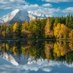 Autumn Reflection on Glencoe Lochan