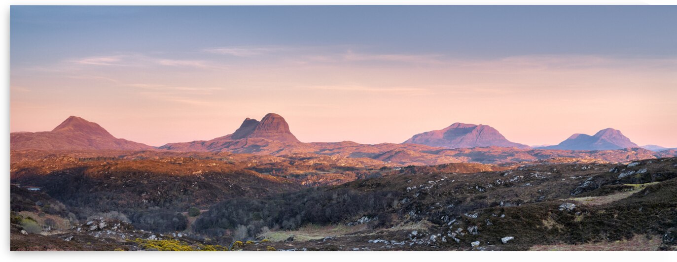 Assynt Mountains Panorama by Dave Bowman