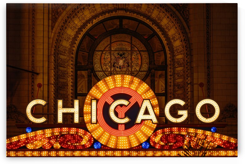 Chicago Theatre Sign by Dave Bowman