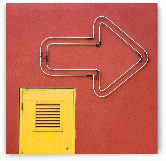 Yellow Door Big Arrow by Dave Bowman