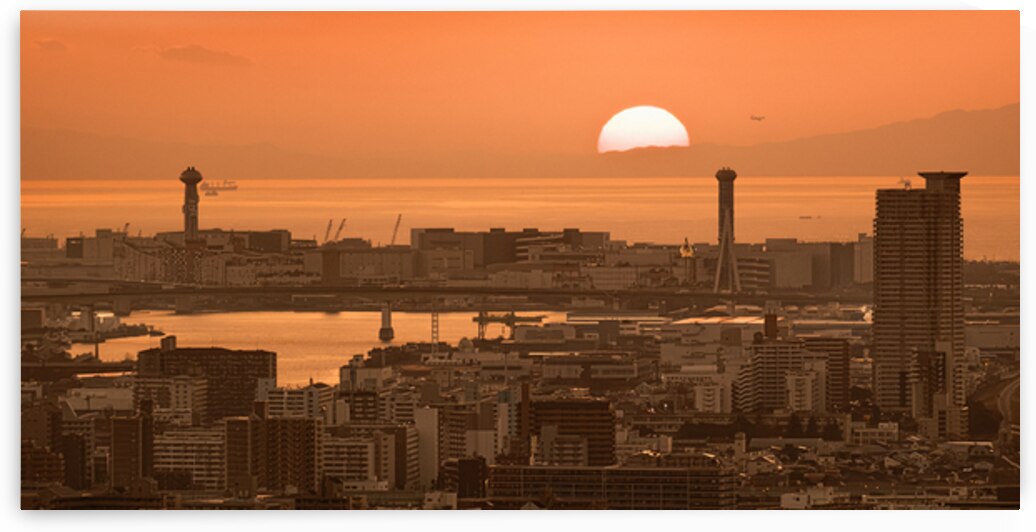 Last Light Over Osaka Bay by Dave Bowman