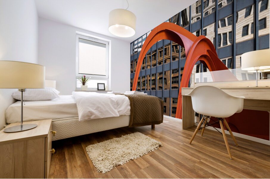 Flamingo Reflections Mural print