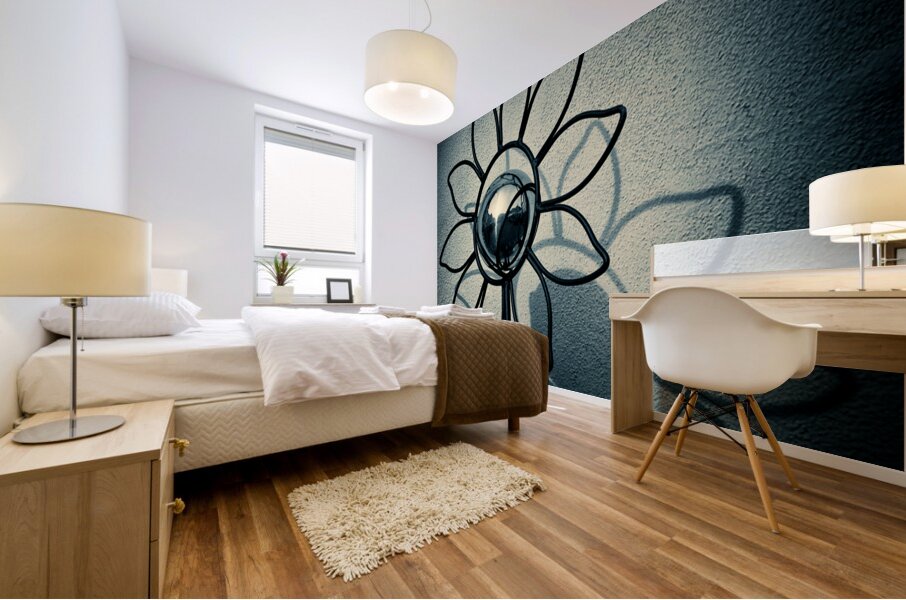 Metal Flower Mural print