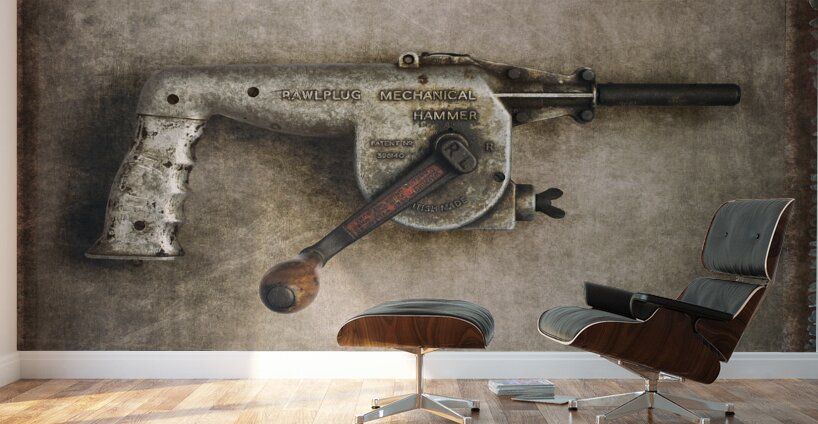 Vintage Mechanical Hammer Wall Murals