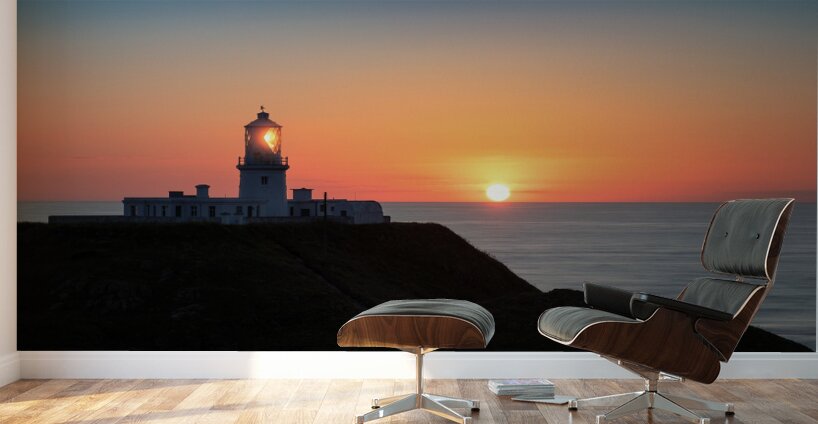 Strumble Head Sunset Panorama Wall Murals