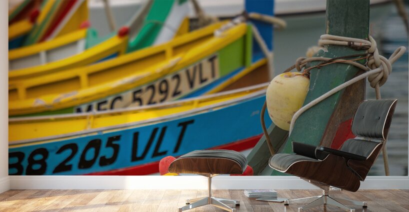 Maltese Luzzu Boats Wall Murals
