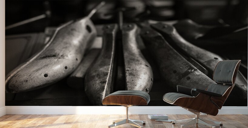 Vintage Shoe Lasts Wall Murals