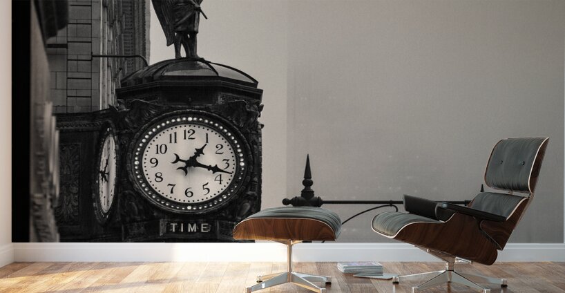 Father Time Clock Chicago Wall Murals