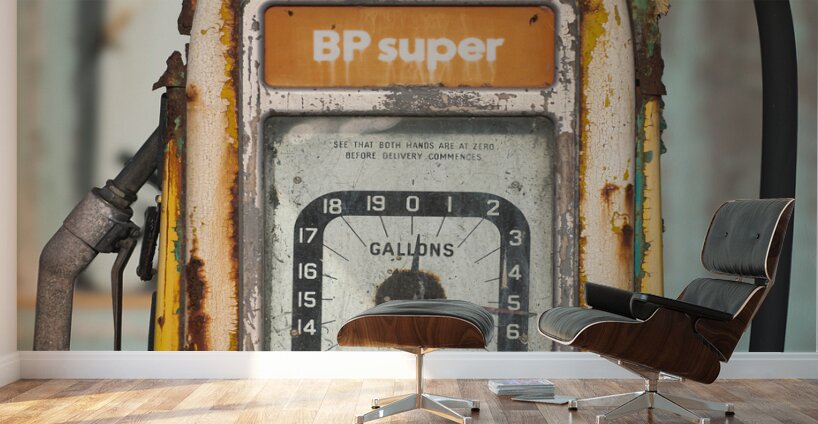 Old Petrol Pump Wall Murals