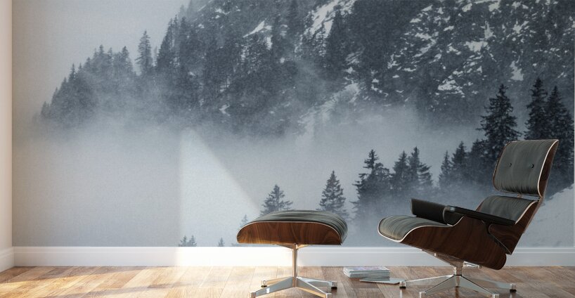 Snowy Day in the Alps Wall Murals