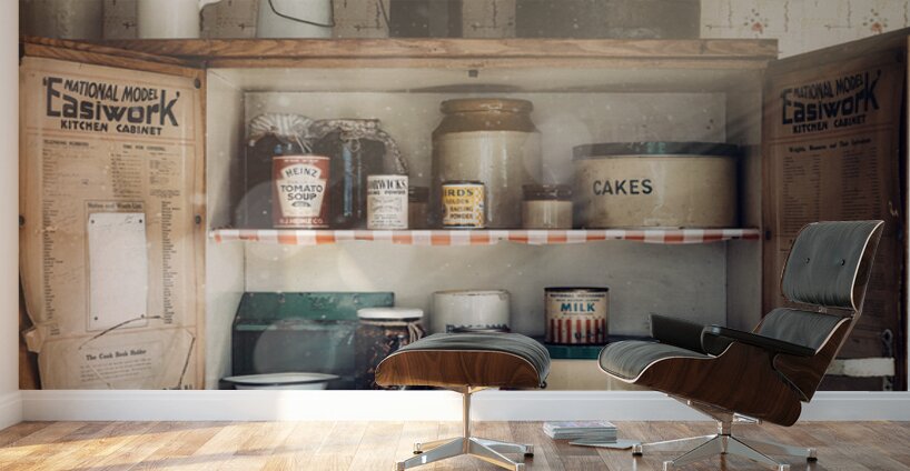 Vintage Kitchen Cupboard Wall Murals
