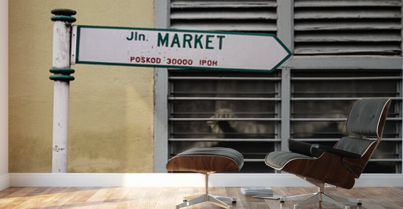 Ipoh Market Street Sign Wall Murals