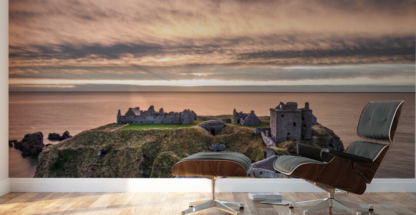 Sunrise Over Dunnottar Wall Murals