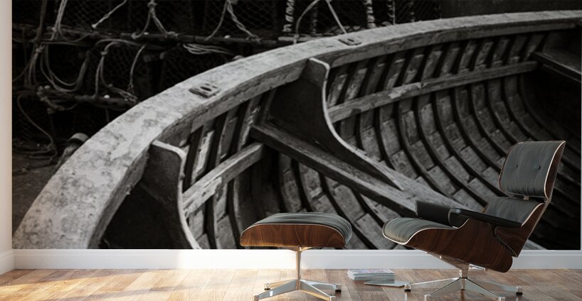 Boat and Creel Nets Wall Murals