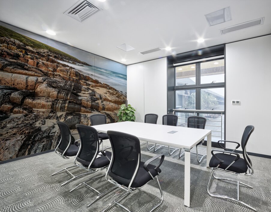 Hosta Beach Rocks Wall Printing