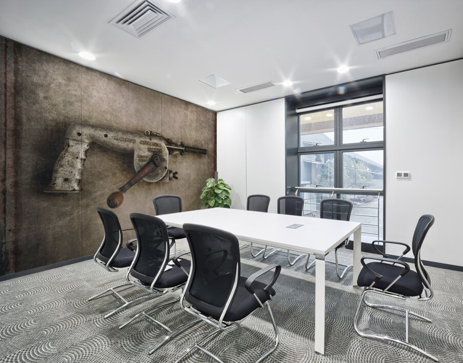 Vintage Mechanical Hammer Wall Printing