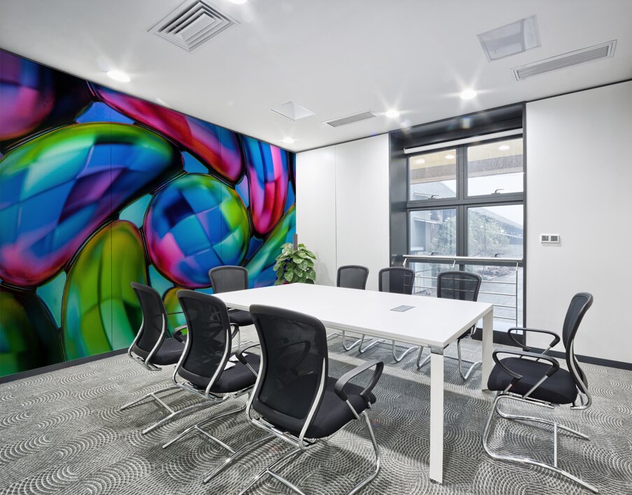 Psychedelic Squares Wall Printing