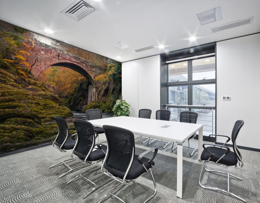 Gannochy Bridge in Autumn Wall Printing