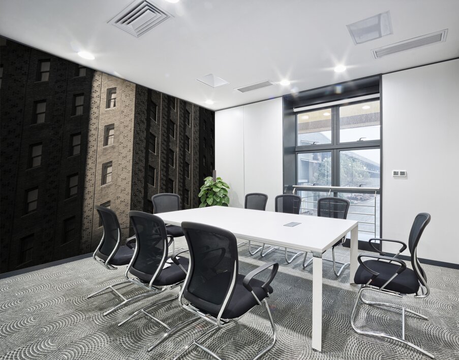 Sunlight on the Allerton Hotel Wall Printing