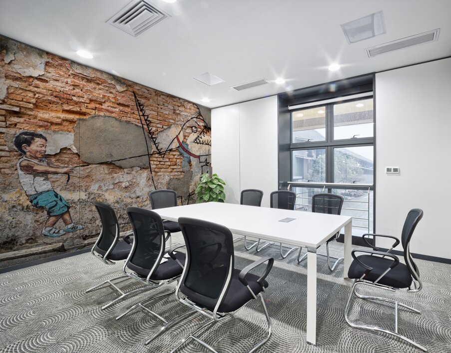 Boy With Dinosaur Wall Printing