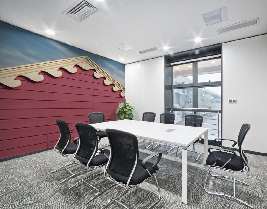 Beach Hut Waves Wall Printing