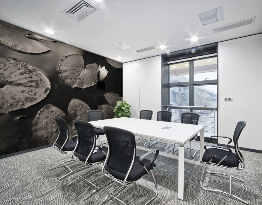 Water Lily After Rain Wall Printing