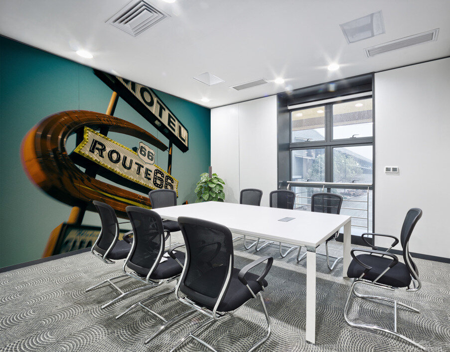 Route 66 Motel Sign Wall Printing