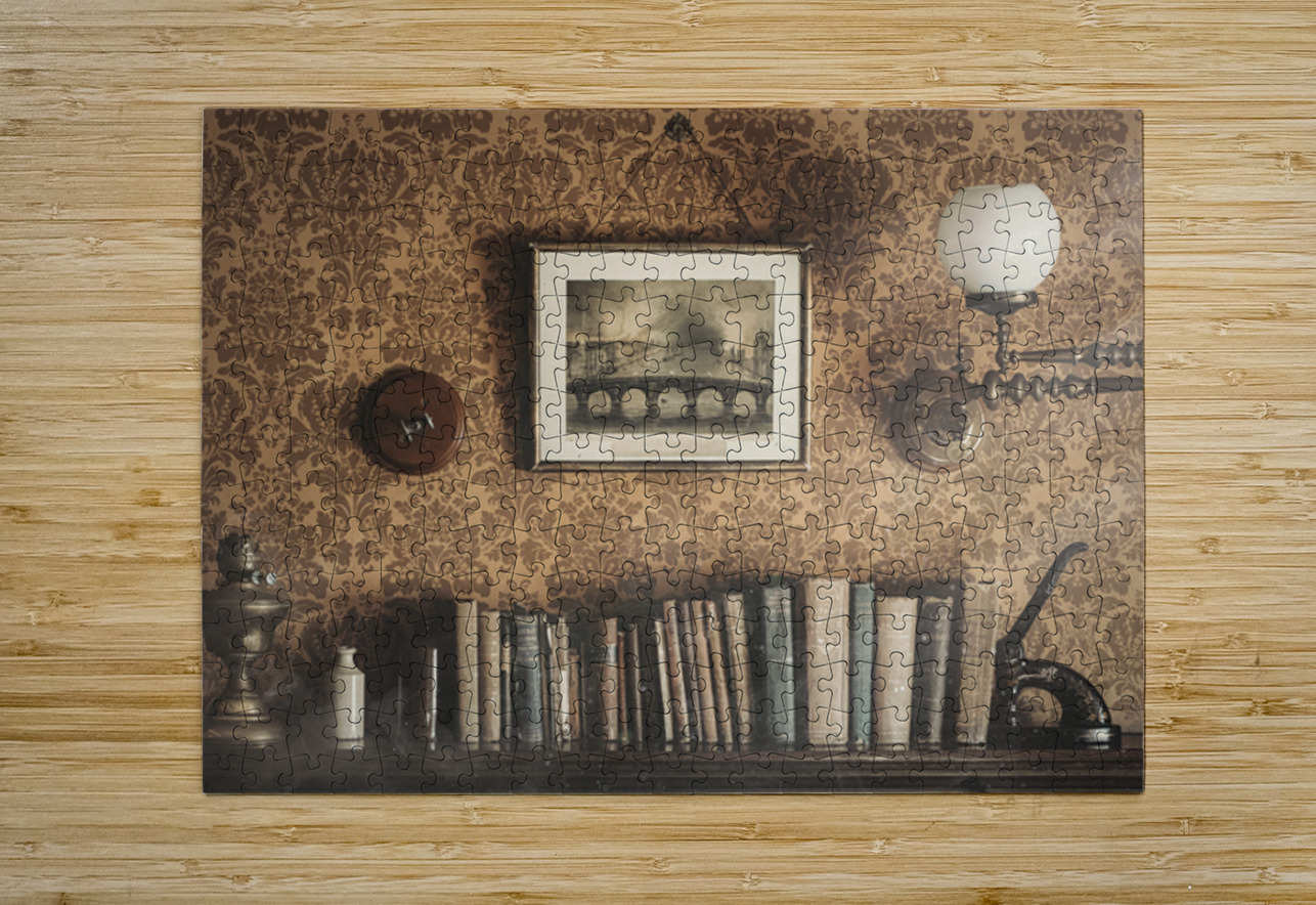 Vintage Bookshelf Dave Bowman Puzzle printing