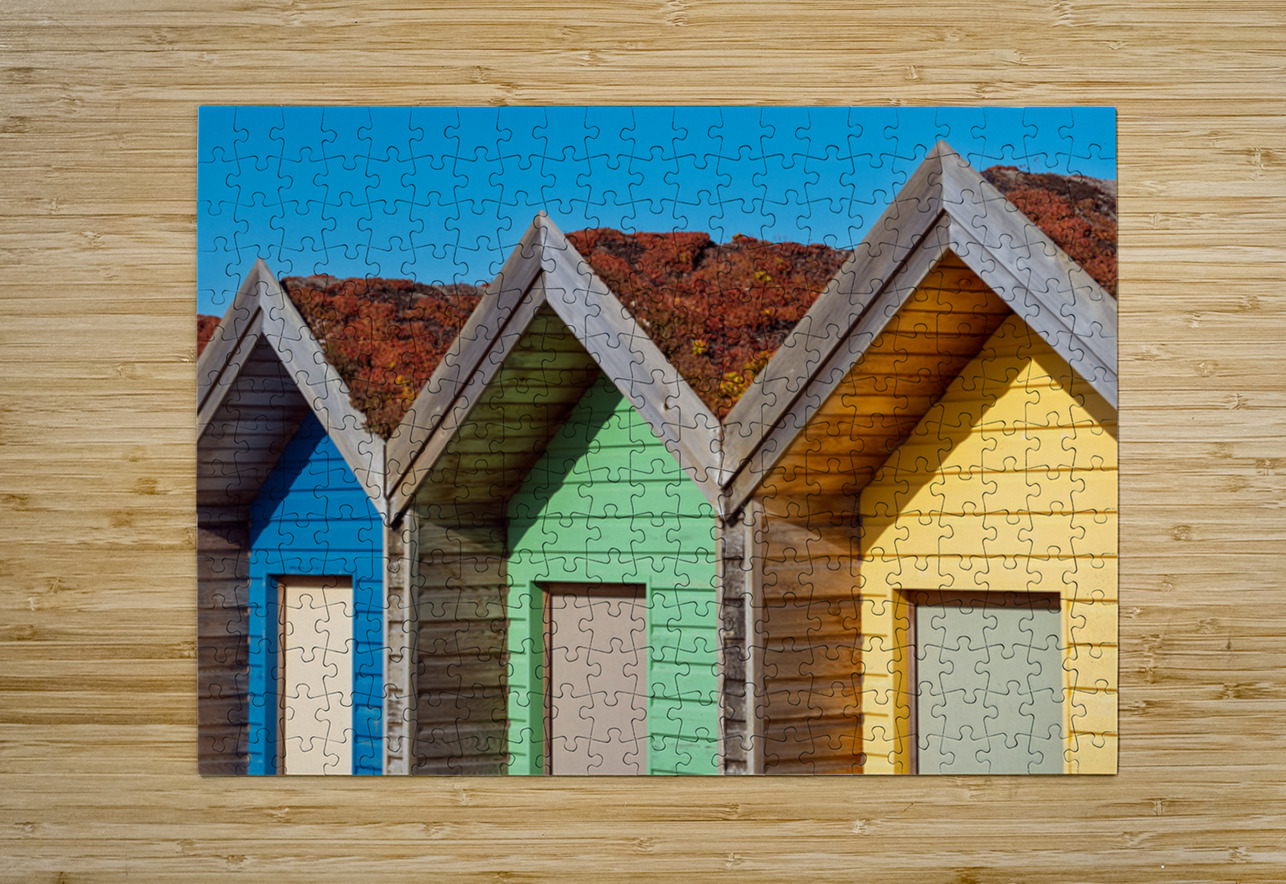 Blyth Beach Huts Dave Bowman Puzzle printing