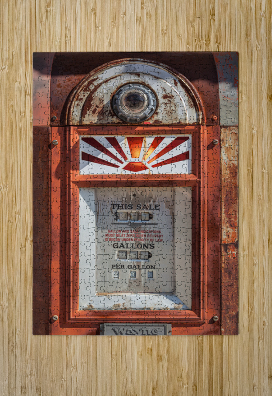 Route 66 Petrol Pump Dave Bowman Puzzle printing