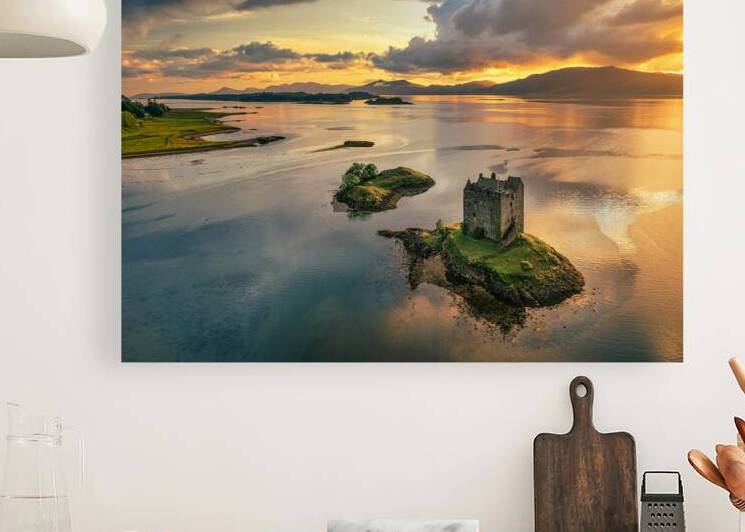 Castle Stalker Sunset by Dave Bowman