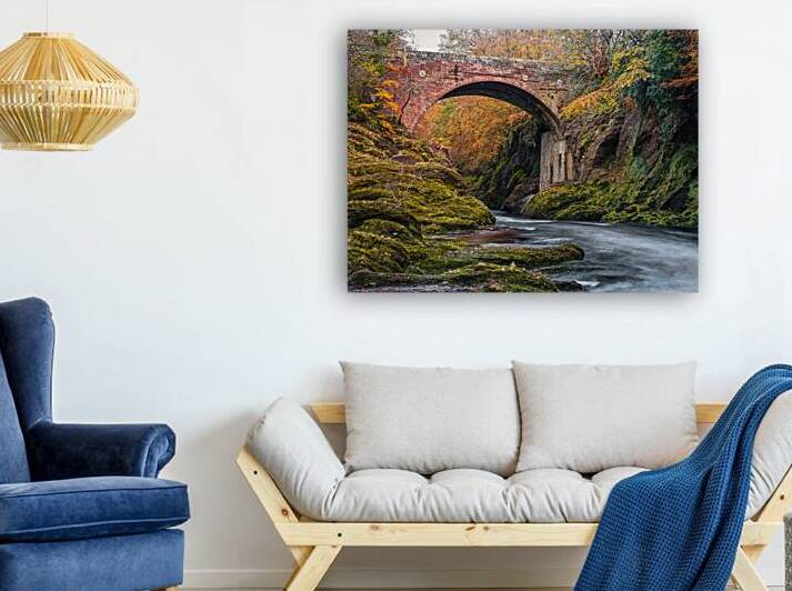 Gannochy Bridge in Autumn by Dave Bowman