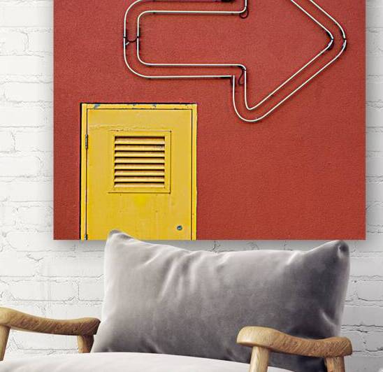 Yellow Door Big Arrow by Dave Bowman